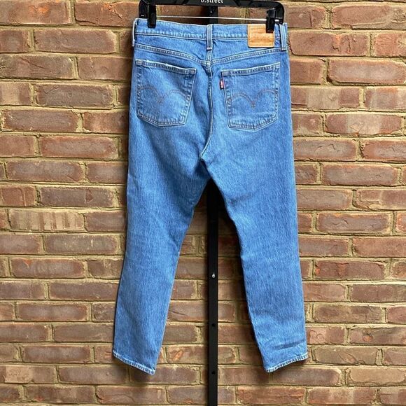 Levi Stratus & Co Blue Wedgie Button Fly Ankle Jean Size 28 - Picture 4 of 7
